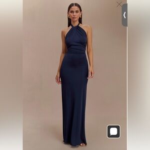 Elegant Navy Blue Maxi Dress